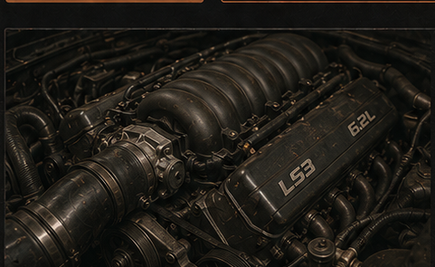 Chevrolet LS engine close-up